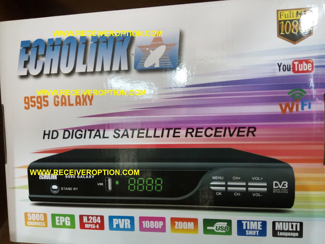 ECHOLINK 9595 GALAXY HD RECEIVER AUTO ROLL POWERVU KEY NEW SOFTWARE