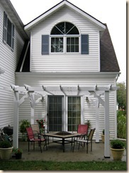 Pergola two-story view 2