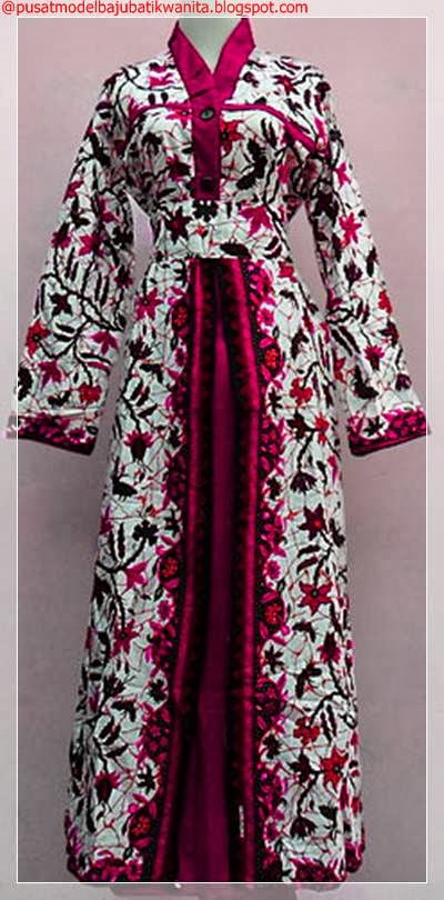 Model Baju Batik Gamis Muslimah untuk Lebaran 2014 | Busana M   uslim