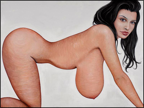 Voluptuous Nude Oil Painting'Witchcraft' 40 x 30 inches 