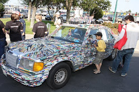 Crowd with Mercedes Pens Art Car
