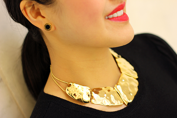 Mouche Gold Statement Necklace