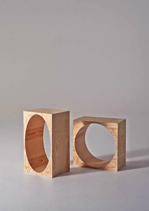 Natural furniture made of plywood by Erik Olovsson and Kyuhyung Cho