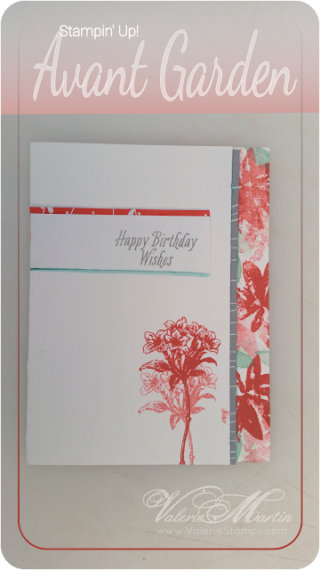 Valerie Martin Stampin Up Avante Garden Saleabration free, calypso coral, foxy dsp, pool party