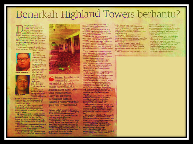 PERKONGSIAN KISAH SERAM TRAGEDI HIGHLAND TOWER BERSAMA 