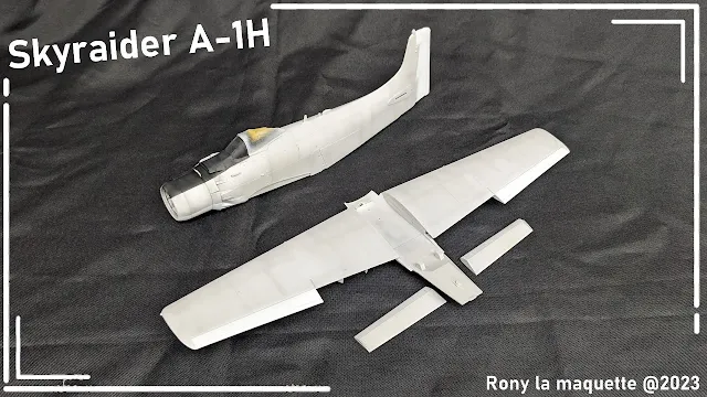 Maquette du A-1H Skyraider de Tamiya au 1/48.