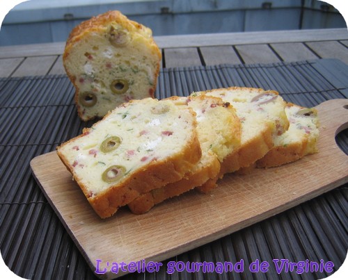 Mon Cake Sale Aux Olives Basilic Chevre Et Jambon Ideal Pour L