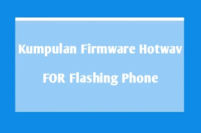 Kumpulan Firmware Hotwav For Flashing