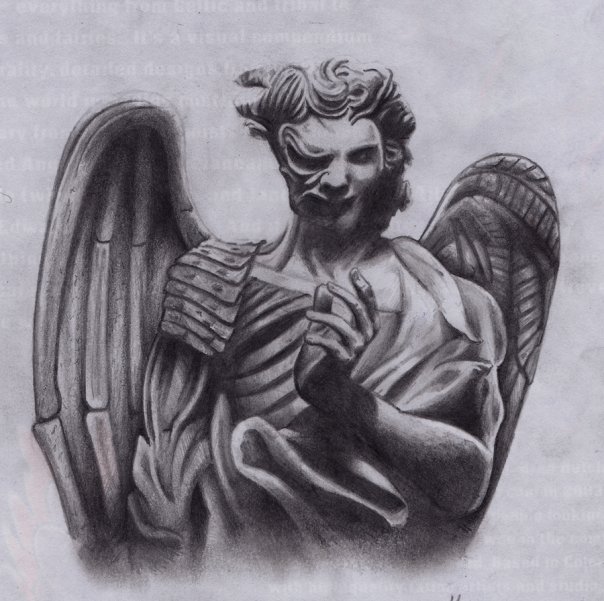 Angel vs Demon Tattoo Drawings