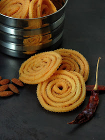 Almond Spicy Murukku, Badam Murukku