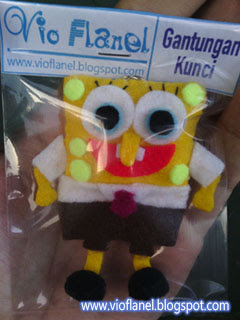 Gantungan kunci Flanel Spongbob