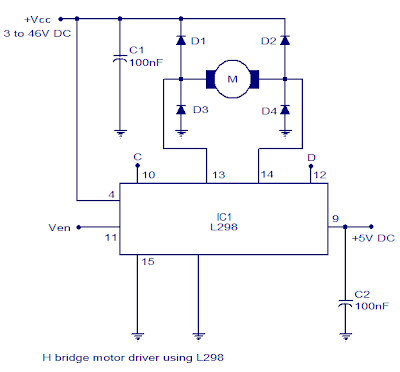 H Bridge Motor Controller Circuit Diagram