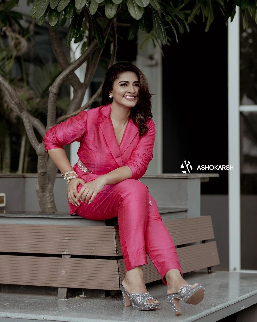 Actress Sneha Model Photoshoot in Pink Dress