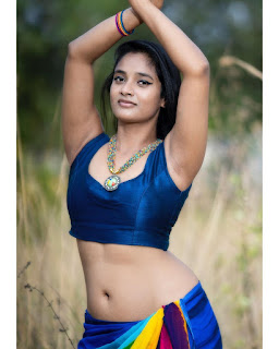 Soumya Shetty Hot And Sexy Photos in Saree