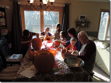 Pumpkins with Papa and Grandma