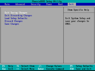 exit setup menu