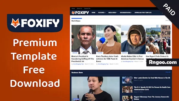 Foxify Premium Blogger Template Free Download • Foxify v2.1 [Paid]