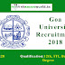 Goa University Recruitment 2018