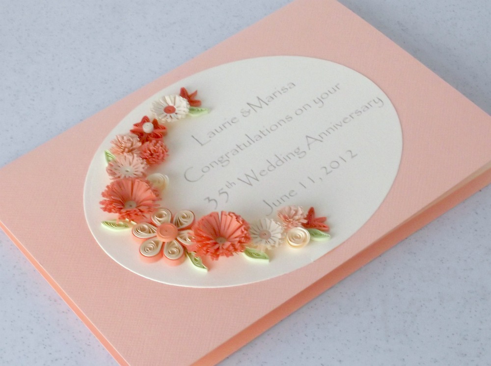 Paper Daisy Cards  Quilled anniversary  card 