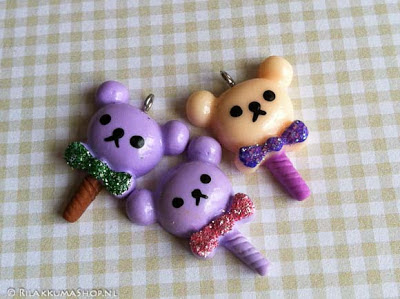 Kawaii Rilakkuma Head Lollipop Charms