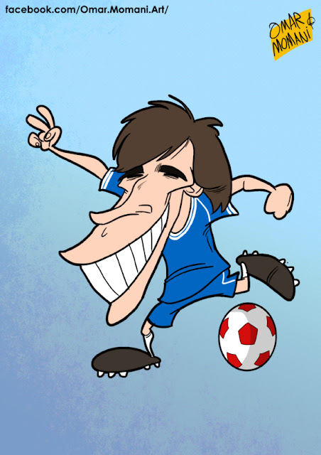 Gianfranco Zola cartoon caricature