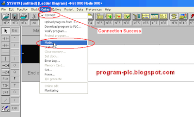 Online Mode in PLC Omron