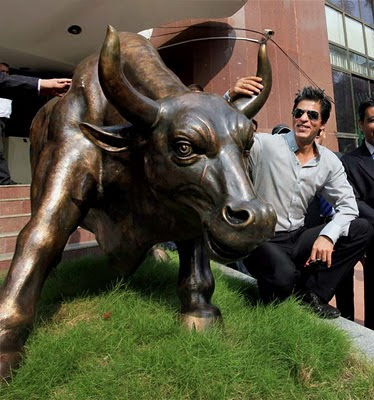 Shah Rukh Khan at the Bombay Stock Exchange