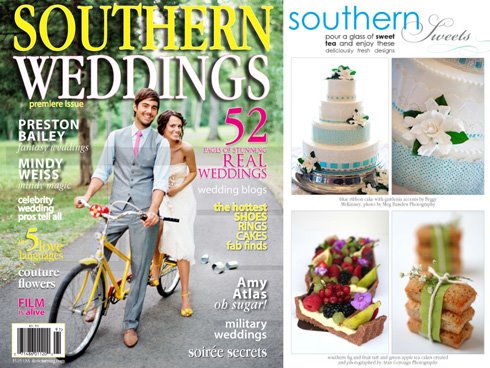Here is my little contribution to the latest issue of Southern Weddings 