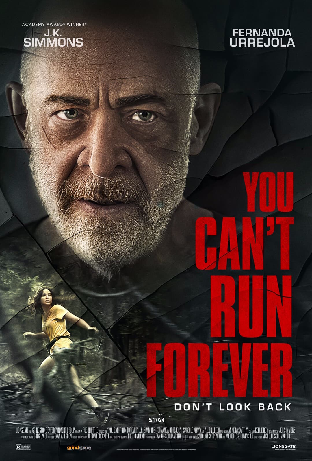 Постер триллера You Can't Run Forever («Ты не можешь бежать вечно»)