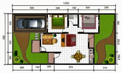 Model denah rumah: 42 gambar dan denah rumah minimalis type 60 