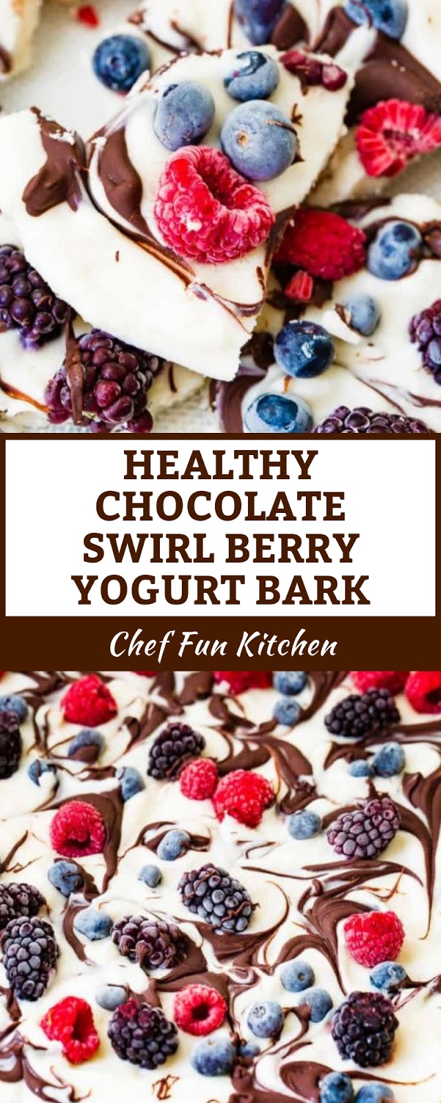 HEALTHY CHOCOLATE SWIRL BERRY YOGURT BARK