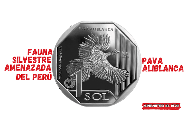 Moneda alusiva a la Pava aliblanca