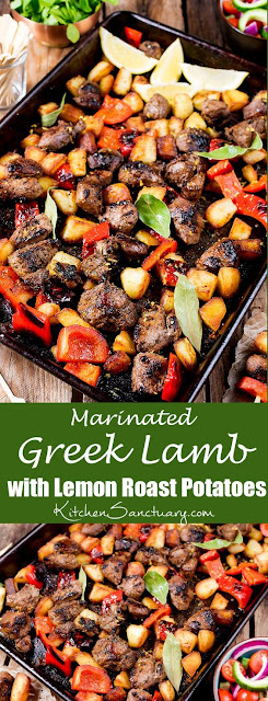 Marinated Greek Lamb with Lemon Roast Potatoes