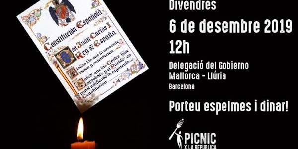 Picnic por la República convoca, para este 6 Diciembre día de la Constitución, una quema masiva de la Carta Magna