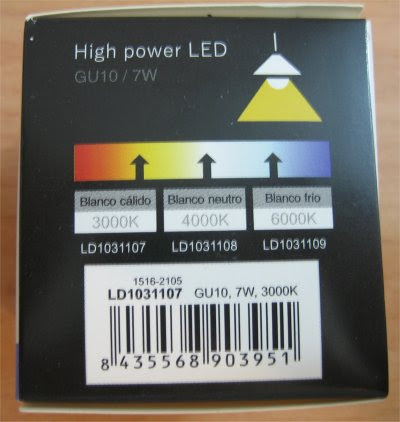 Bombilla LED GU10, OSRAM chip 100º, 7W - LEDBOX