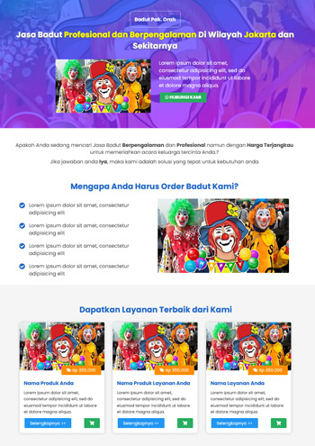 landing page blogspot