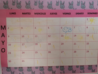 Calendario conejos pintado