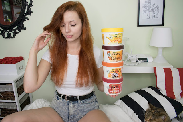 [548.] Porównanie masek Garnier Fructis Hairfood - Banana, Macadamia, Papaya, Goji