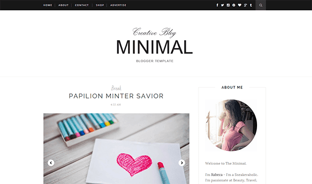 Minimal Clean Blog Templates