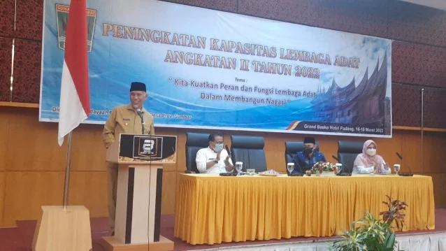 Kuatkan Peran dan Fungsi Lembaga Adat, Gubernur Mahyeldi Buka Peningkatan Kapasitas Lembaga Adat Angkatan II