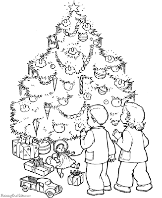 Christmas Tree Coloring Pages for Kids