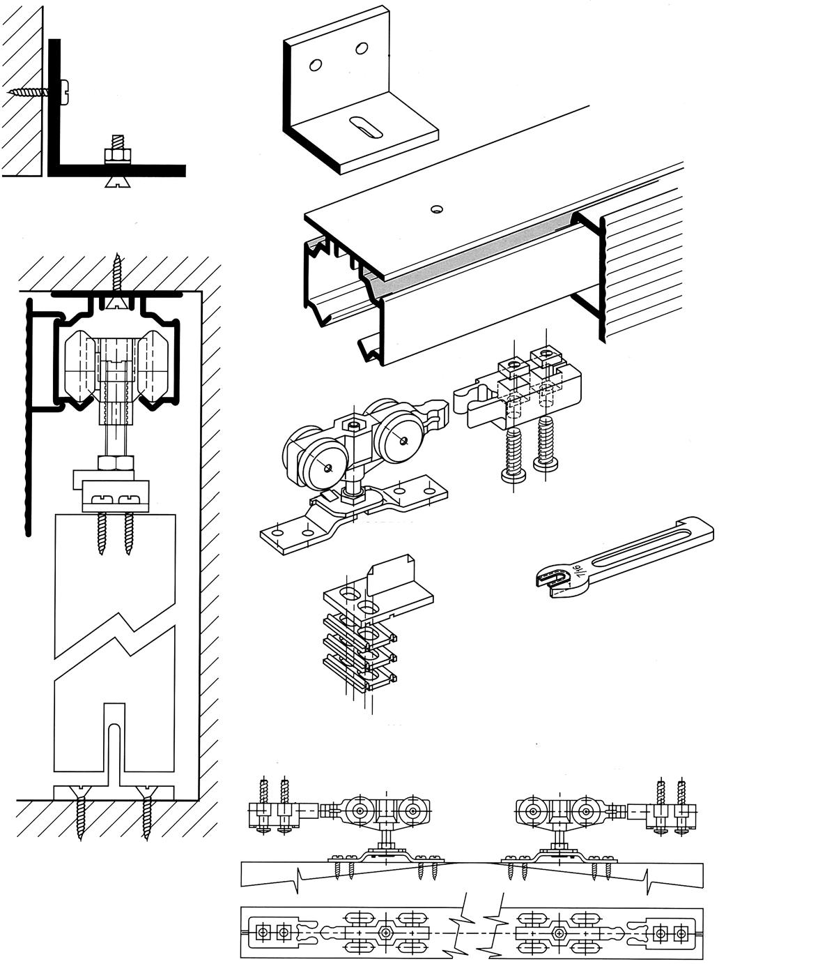 cara pasang pintu sliding single bag 2 ALSUBANGKIT Aluminium
