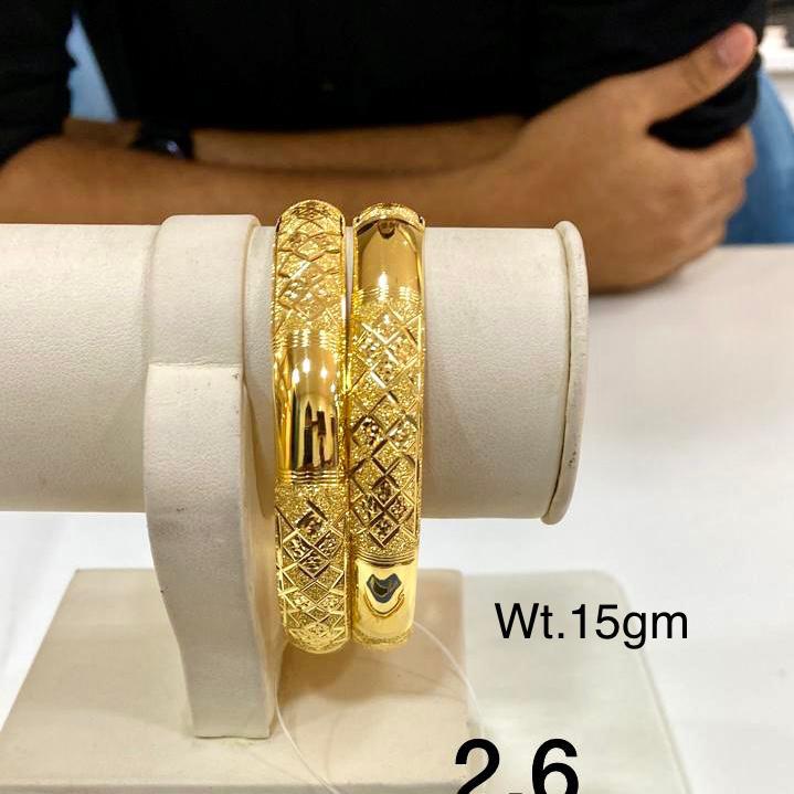 Latest Machine Gold Bangles Designs Simple And Beautiful For Dailywear Light Weight