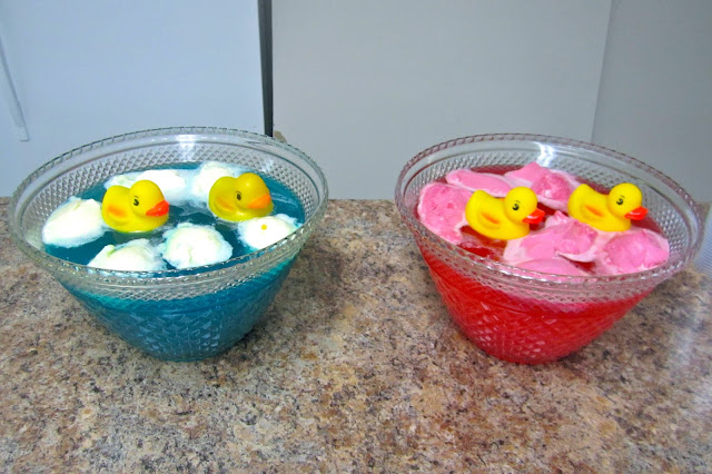 Duck Baby Shower, duck punch, blue and pink punch, party punch, baby shower punch, duck baby shower punch, rubber ducky, rubber ducky punch, cute baby shower ideas, gender reveal party punch, blue punch, pink punch, Gender Reveal baby show