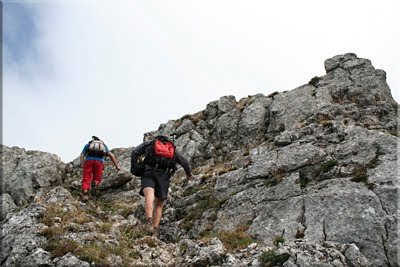 Último resalte rocoso antes de la cima