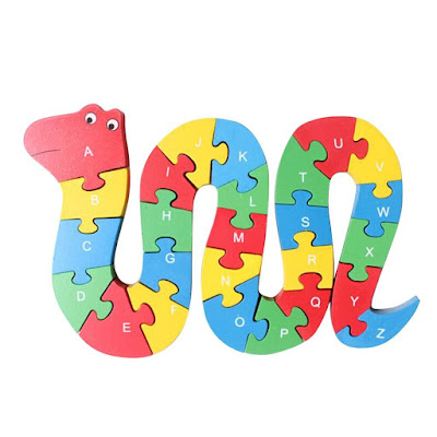 alphabet printed colourful wooden puzzle toys for kids. | natural toy | eco friendly toy