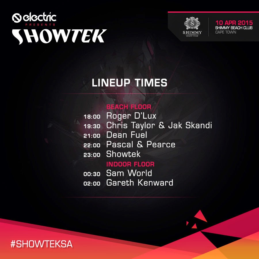 Showtek Cape Town Line Up 2015