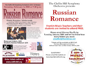 Claflin Hill Symphony To Visit Franklin for Open Rehearsal - Jan 30