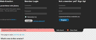 Membuat Sliding Login/Register Form Panel di Blogspot [JQery]