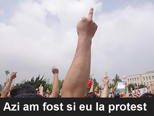 Azi am fost si eu la protest